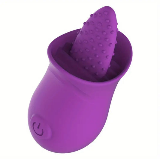 Rechargeable Nipple Female Masturbator: 1pc Purple Soft Tongue Licking Vibrator G Spot Clitoral Stimulator For Women's Clit Sex Toys