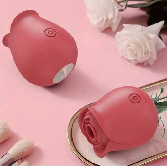 1pc Rose Vibrator Toy Female, Rose Sex Toys For Women, Oral Sex Sucking Clitoral Stimulator Toys With 10 Modes For Women Pleasure, Waterproof Clitoral Stimulator For Women Pleasure, Adult Sex Toys