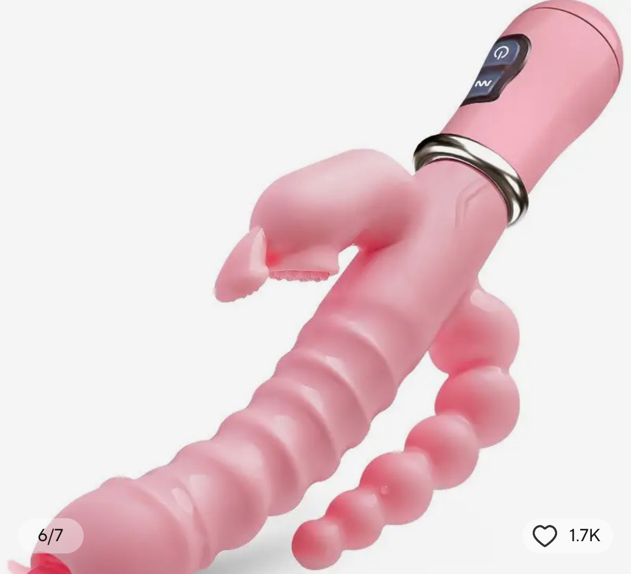 3 In 1 Dildo Rabbit Vibrator Tongue Licking Double Rod Masturbation Anal Clit Vibrator Sex Toys for Women