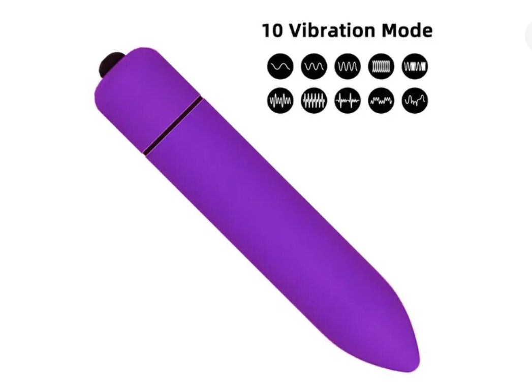 1pc Purple AV Vibrator - 10 Frequency Female & Male Stimulator For Clitoral Massage & Masturbation - Battery Not Included