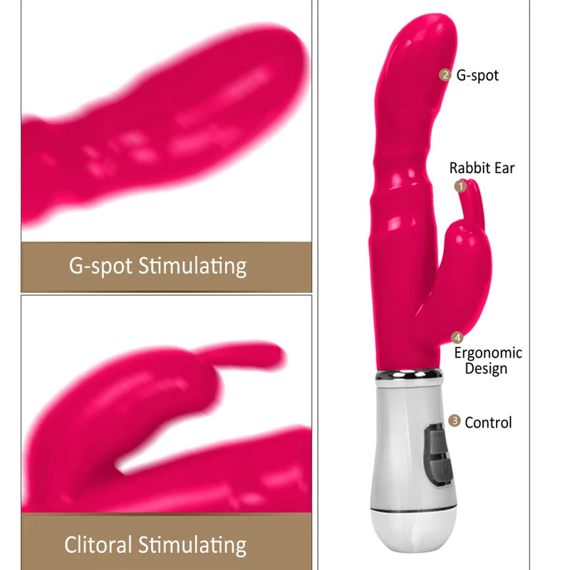 4pcs Adult Toys Dildo Vibrator Sex Toy Double Rod Masturbation Rabbit Vibrator Adult Sex Product Vagina Vibrator for Women