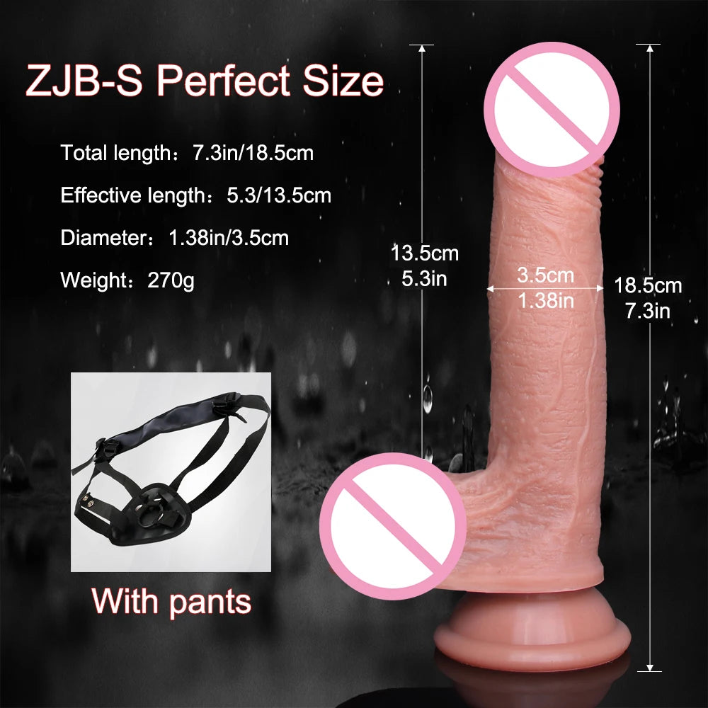 Soft Sexy Huge Dildo Skin Feeling Realistic Penis Sex Toys for Women Big Dicks Double Layersilicong  Suction Cup Anal stimulator