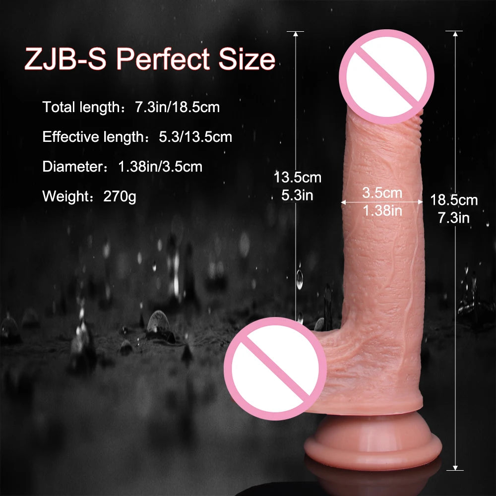 Soft Sexy Huge Dildo Skin Feeling Realistic Penis Sex Toys for Women Big Dicks Double Layersilicong  Suction Cup Anal stimulator