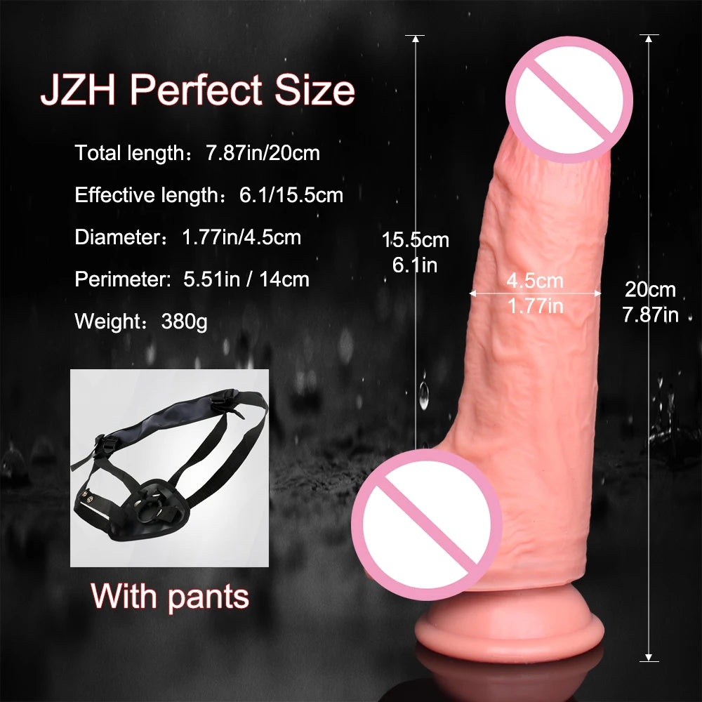 Soft Sexy Huge Dildo Skin Feeling Realistic Penis Sex Toys for Women Big Dicks Double Layersilicong  Suction Cup Anal stimulator