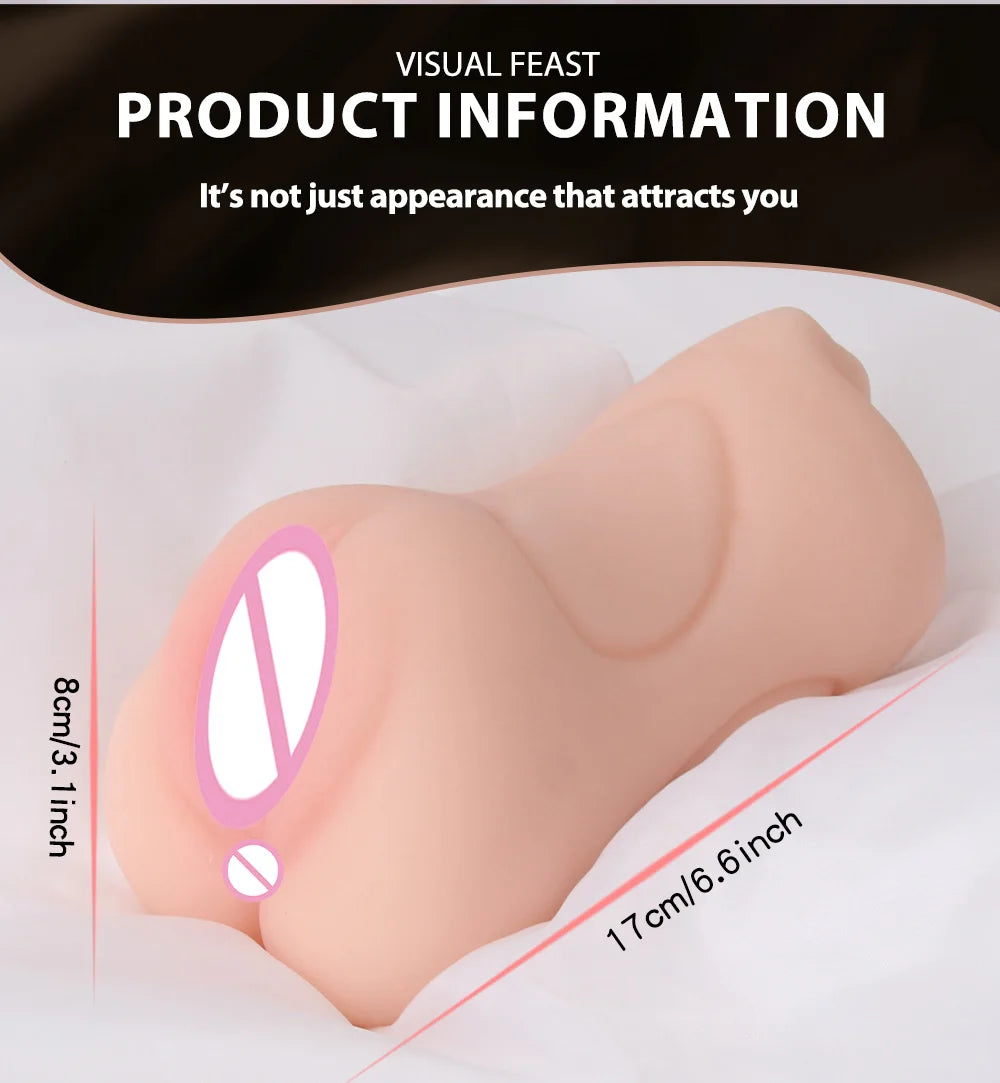 Masturbation Soft Stick Male Masturbator Artificial Vagina Simulator Realistic Rubber Vaginal Industrial Pussy Sex Toys For Men