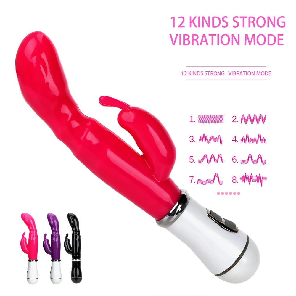 IKOKY Female Masturbator Rabbit Vibrator 12 Vibration Mode G-spot Massager Sex Toys For Women Clitoris Stimulator Erotic