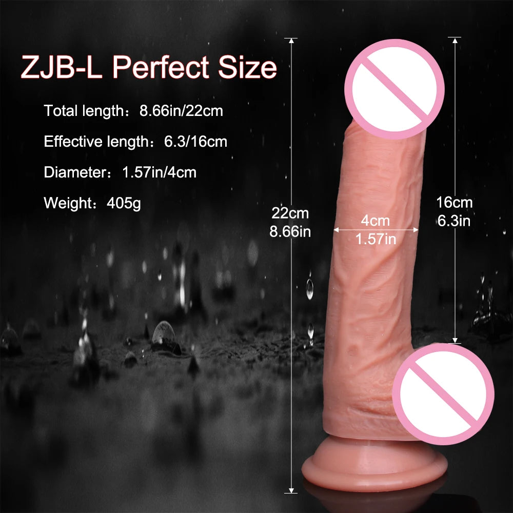 Soft Sexy Huge Dildo Skin Feeling Realistic Penis Sex Toys for Women Big Dicks Double Layersilicong  Suction Cup Anal stimulator