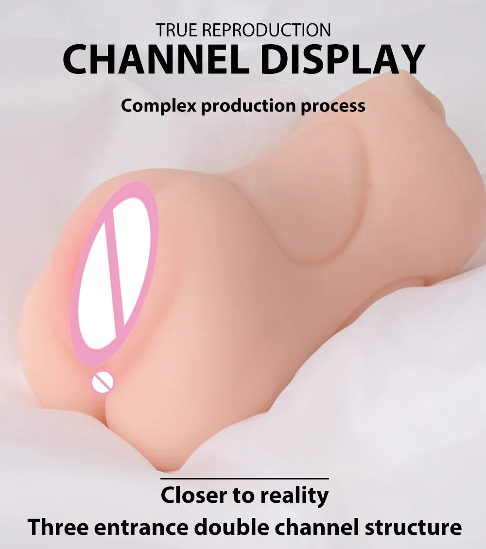 Masturbation Soft Stick Male Masturbator Artificial Vagina Simulator Realistic Rubber Vaginal Industrial Pussy Sex Toys For Men