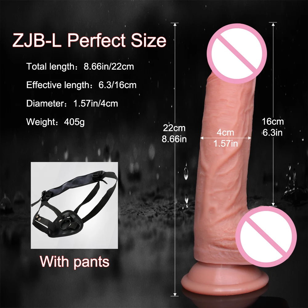 Soft Sexy Huge Dildo Skin Feeling Realistic Penis Sex Toys for Women Big Dicks Double Layersilicong  Suction Cup Anal stimulator