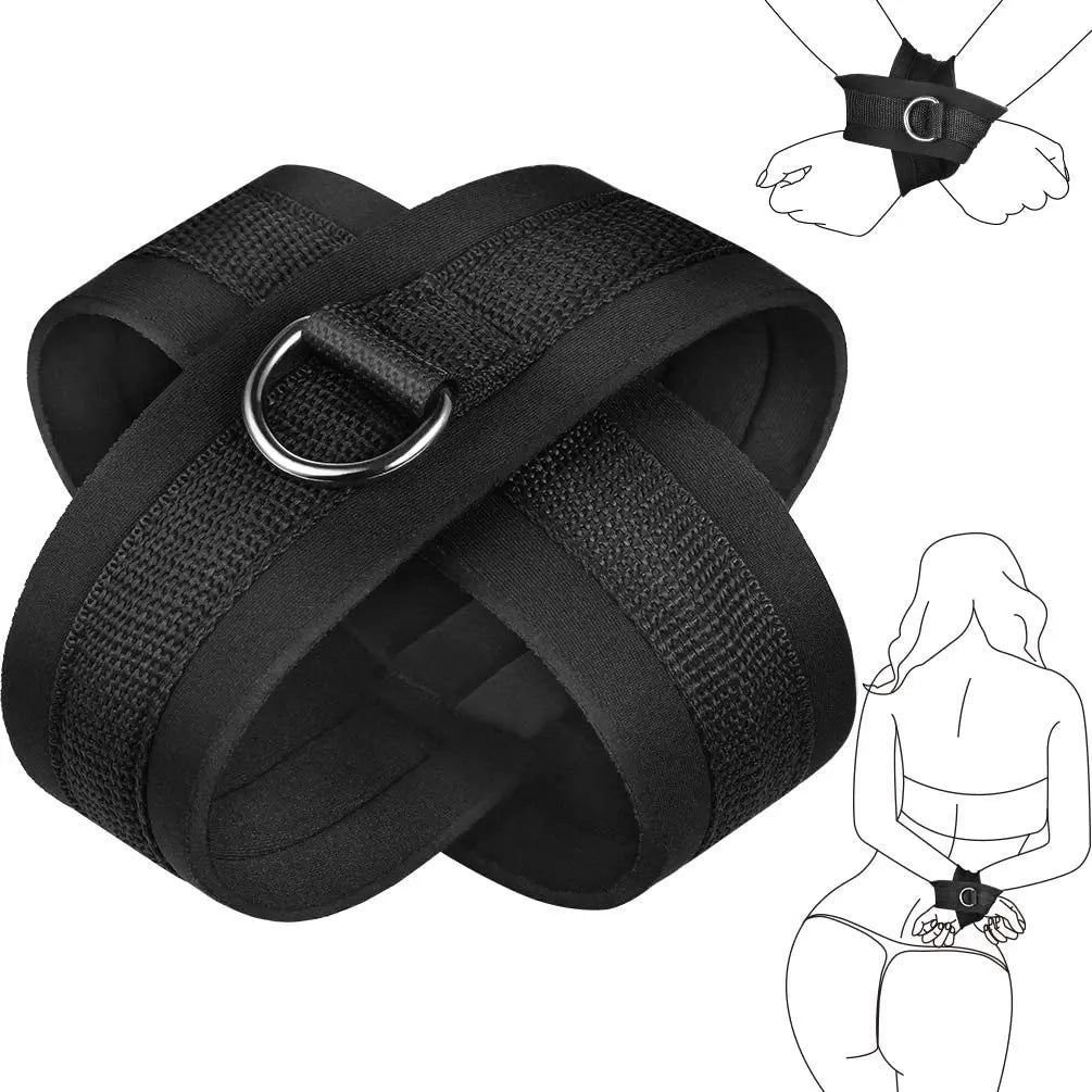 Adult BDSM Bondage Slave Erotic Sex Toys For Women Couples No Vibrator Leg Open Restraints Neck Handcuffs Ankle Cuff Straps Shop