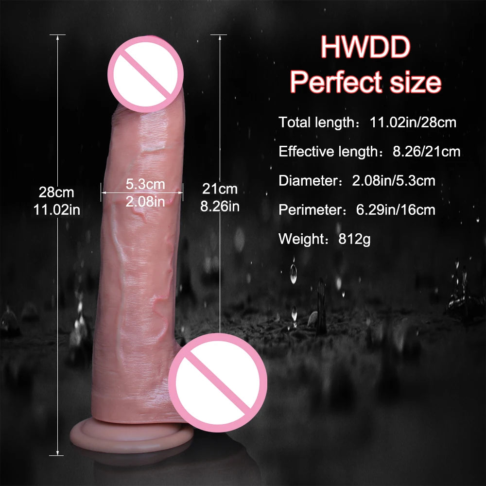 Soft Sexy Huge Dildo Skin Feeling Realistic Penis Sex Toys for Women Big Dicks Double Layersilicong  Suction Cup Anal stimulator