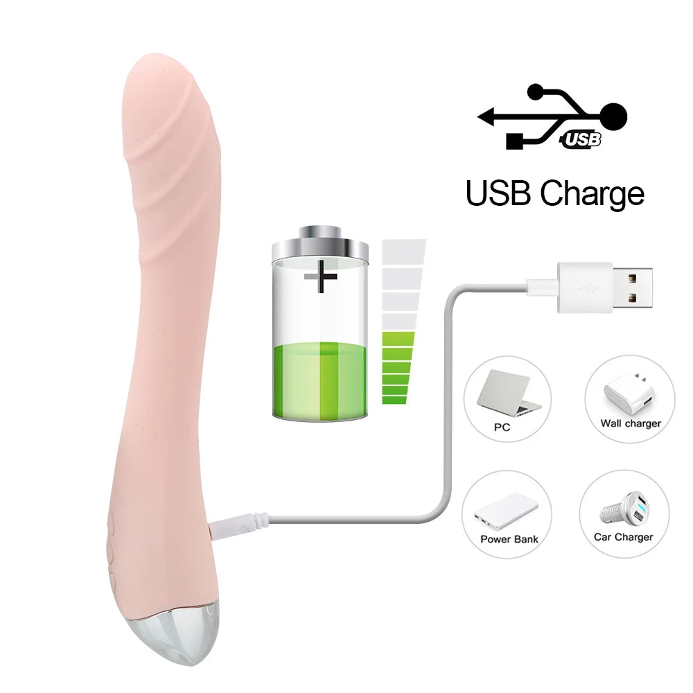 USB Charging G-Spot Dildos Vibrator Sex Toys For Women 10 Speeds Vagina Clitoris Massager Female Masturbation Powerful