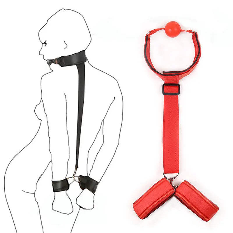 Adult BDSM Bondage Slave Erotic Sex Toys For Women Couples No Vibrator Leg Open Restraints Neck Handcuffs Ankle Cuff Straps Shop