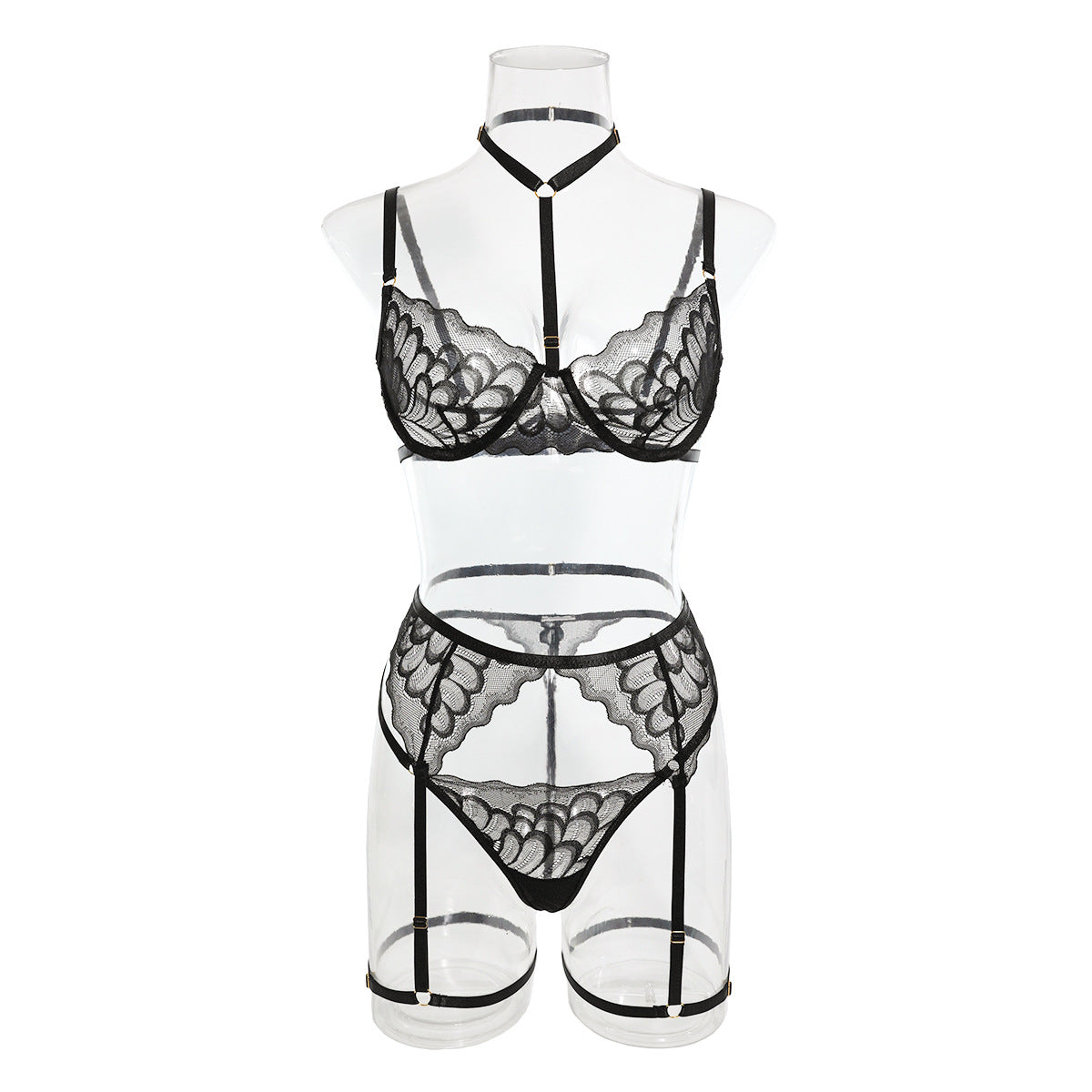 CHILLGIO Women Transparent Push Up Bra Brief Suits Erotic Basic Tight Intimate Lingerie Sheer Sexy Lace Underwire Underwear Sets