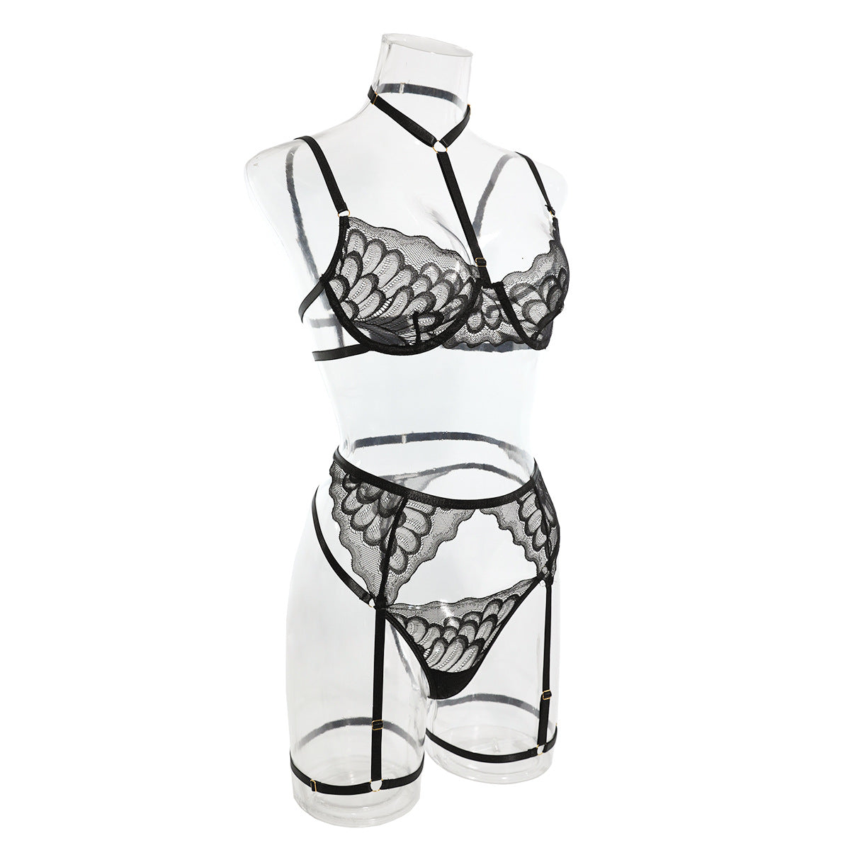 CHILLGIO Women Transparent Push Up Bra Brief Suits Erotic Basic Tight Intimate Lingerie Sheer Sexy Lace Underwire Underwear Sets