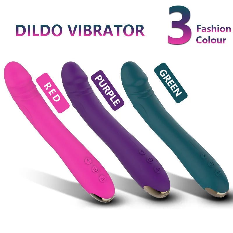 10 Modes Women's Multi Frequency Powerful Vibrating Stick Adult Sex Products Female Masturbation Massager Powerful Vibro Dildo