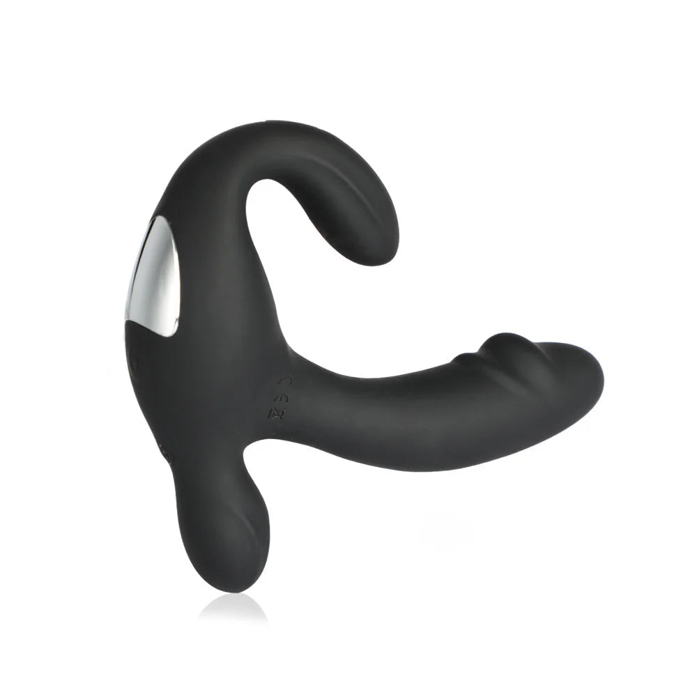 Prostate Massager Male G Spot Silicone Vibrator 3 In 1 Stimulator P-Spot Testicles Perineum Stimulation Wireless Anal Sex Toy