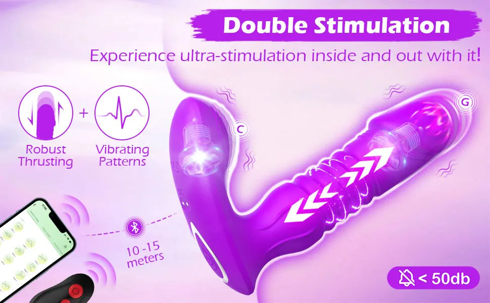 Realistic Thrusting Dildo Vibrator for Women with 10 Powerful Vibrating Mode and Heating Flexible Curved Penis Sex Toys Female