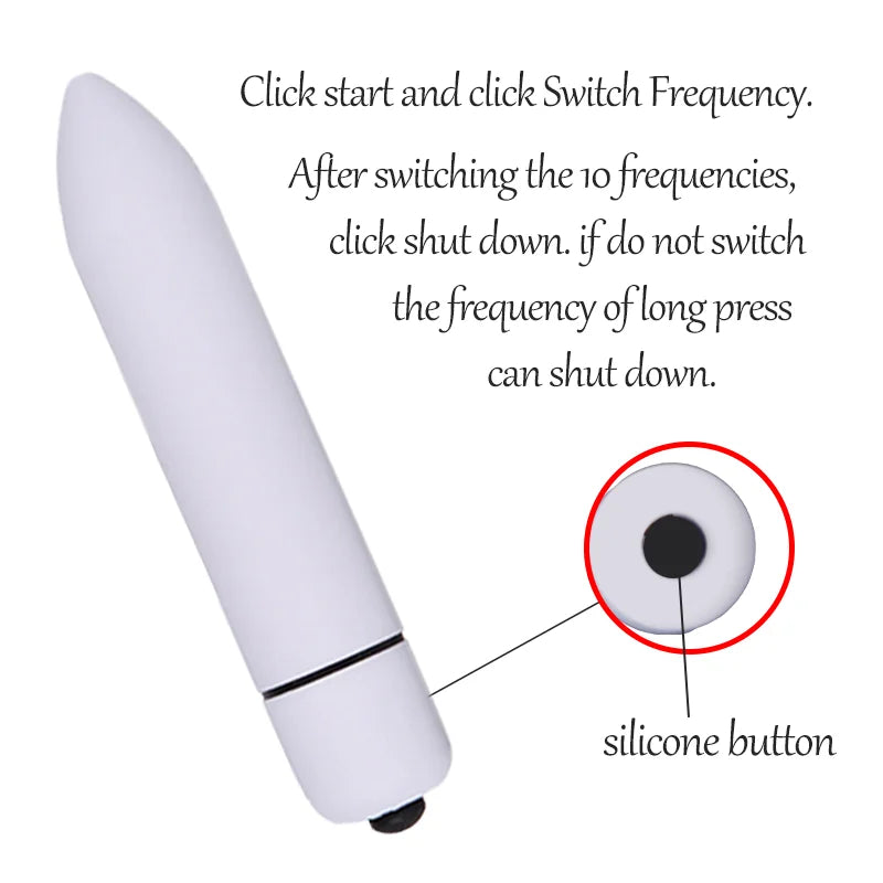 Mini Bullet Vibrator 10 Frequency Powerful Clitoris Stimulator Vaginal Massage Masturbator Sex Toys For Women Adults 18