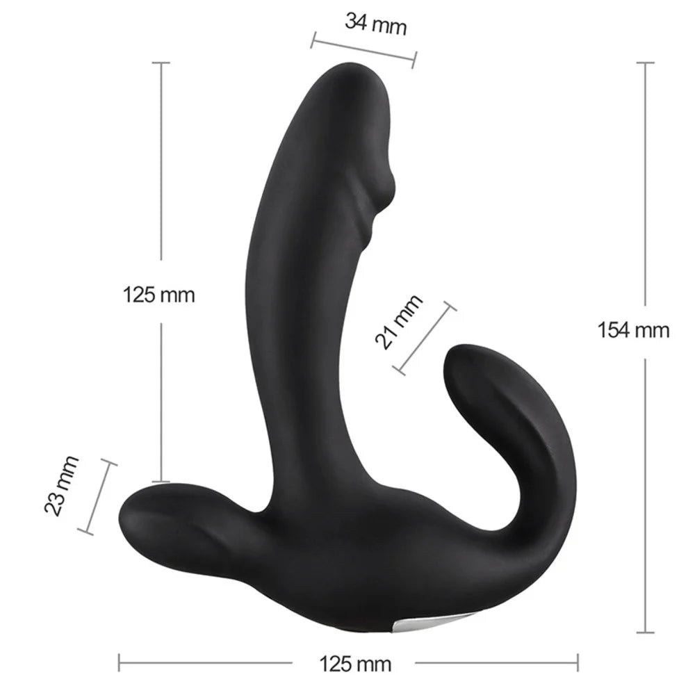 Prostate Massager Male G Spot Silicone Vibrator 3 In 1 Stimulator P-Spot Testicles Perineum Stimulation Wireless Anal Sex Toy