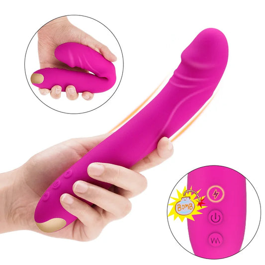 10 Modes Women's Multi Frequency Powerful Vibrating Stick Adult Sex Products Female Masturbation Massager Powerful Vibro Dildo