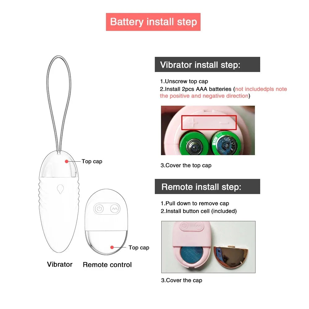 Kegel Ball Wireless Remote Control Vibrating Egg Clitoris Stimulator Vaginal Massage Ball G- Spot Vibrators Sex Toys for Woman