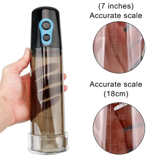 Men Sex Toys Electric Penis Pump Male Masturbator Penis Extender Penile Vacuum Pump Penis Enlargement Enhancer Massager Ring