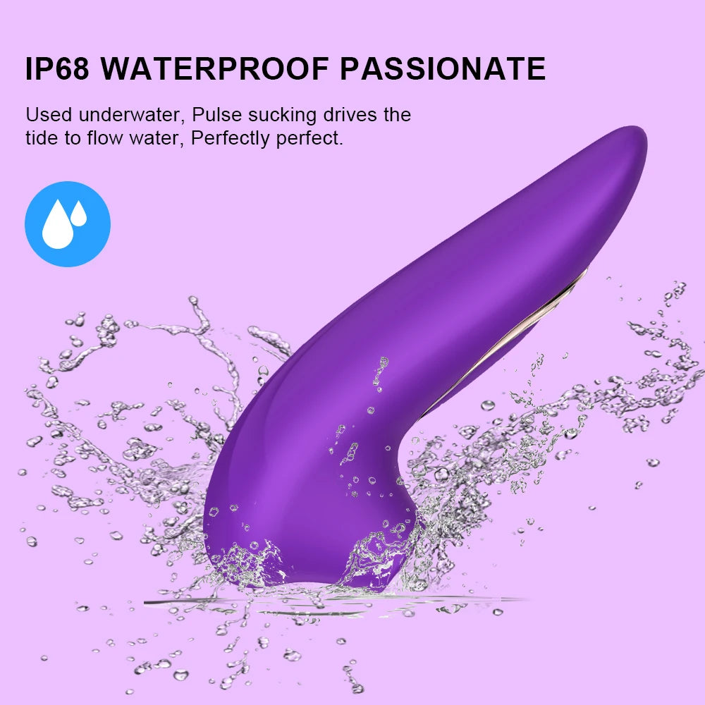 Powerful Clitoris Sucking Tongue Vibrator for Women Nipples Suction Stimulator 10 Vibration Modes Clitoral Massager Waterproof