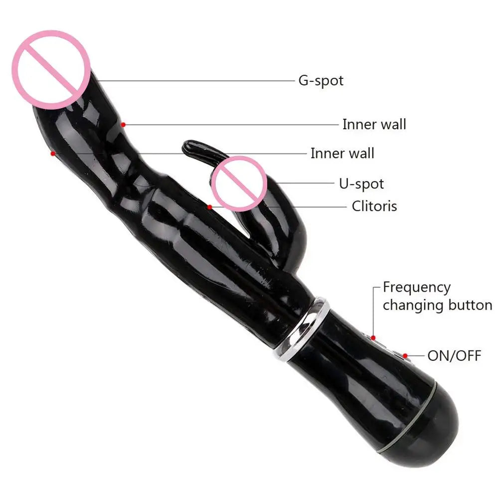 Powerful G Spot Rabbit Dildo Vibrator for Women Adult Sex Toys Clitoris Stimulator Massager Sex toy for Female Masturbator