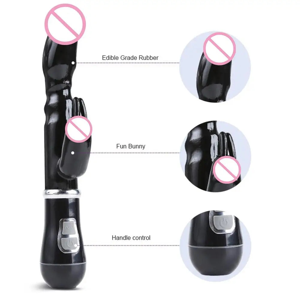 Powerful G Spot Rabbit Dildo Vibrator for Women Adult Sex Toys Clitoris Stimulator Massager Sex toy for Female Masturbator