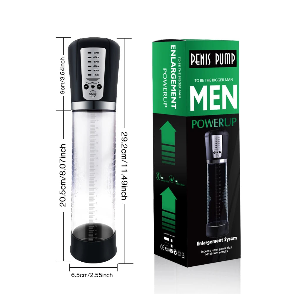 Automatic Electric Penis Vacuum Pump Thicken Penis Enlargement Enhancer Penis Sucker Sex Toys for Men Male Masturbate 18+