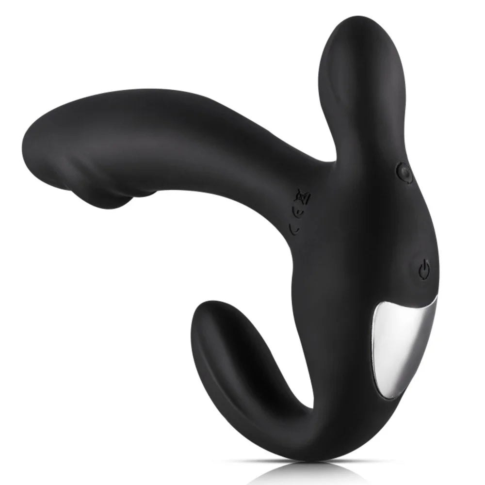 Prostate Massager Male G Spot Silicone Vibrator 3 In 1 Stimulator P-Spot Testicles Perineum Stimulation Wireless Anal Sex Toy