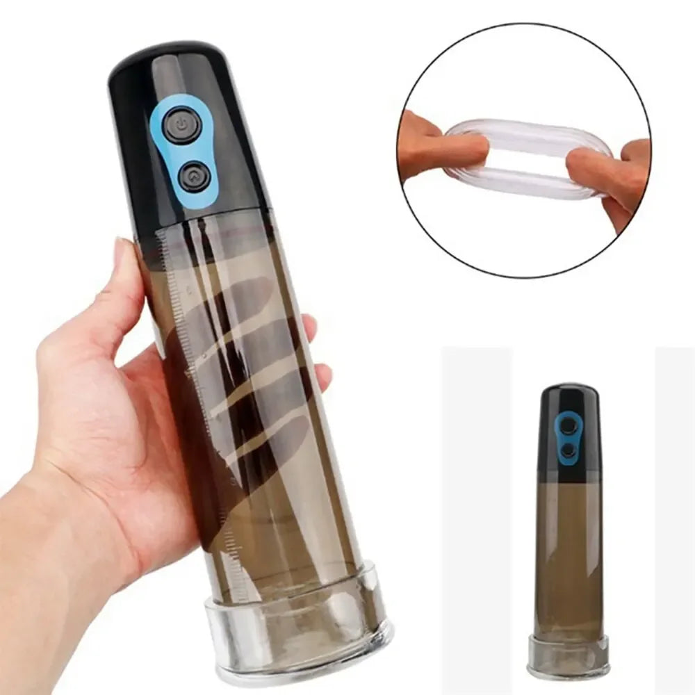 Men Sex Toys Electric Penis Pump Male Masturbator Penis Extender Penile Vacuum Pump Penis Enlargement Enhancer Massager Ring