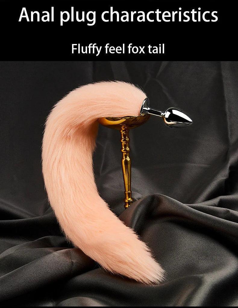 Mini Fox Anal Plug Cute Tail Anal Toys for Beginner Stainles Steel Anal Plug BDSM Game Cosplay Sex Toys for Woman Couple Men