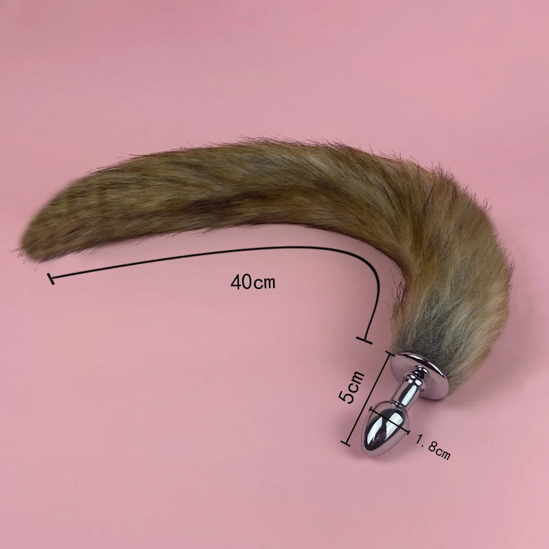 Mini Fox Anal Plug Cute Tail Anal Toys for Beginner Stainles Steel Anal Plug BDSM Game Cosplay Sex Toys for Woman Couple Men