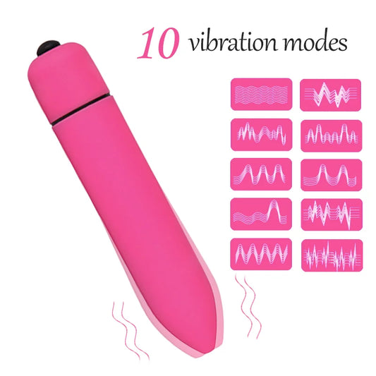 Mini Bullet Vibrator 10 Frequency Powerful Clitoris Stimulator Vaginal Massage Masturbator Sex Toys For Women Adults 18