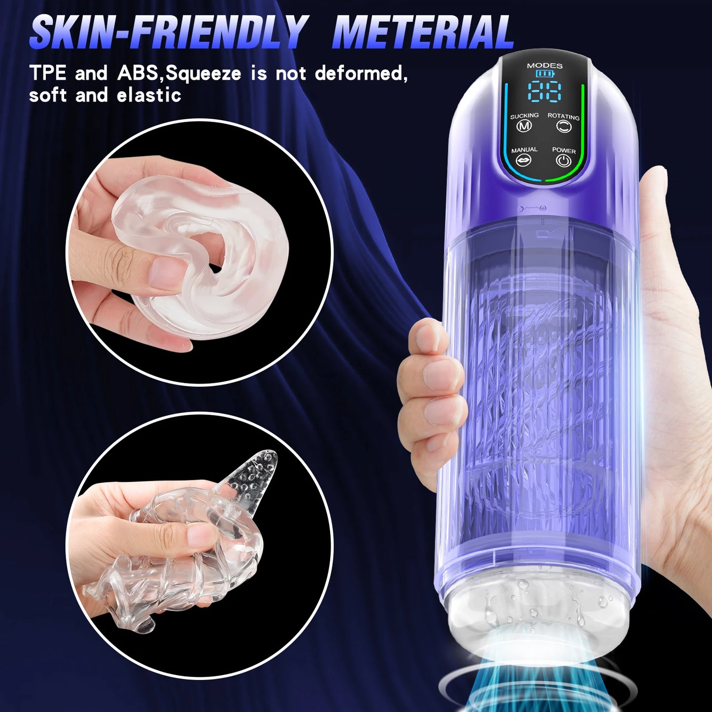 2024 Automatic Telescopic Rotation Male Masturbator Real Pocket Pussy Blowjob Machine Sex Toys for Men Piston Masturbation Cup