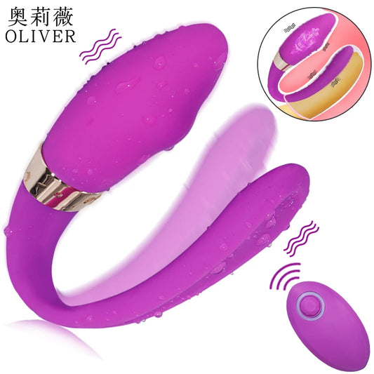 Wearable U Shaped G Spot Vibrator 10 Speed Wireless Remote Control Dildo Sex Toys for Couple Women Clitoris Stimulator Adults