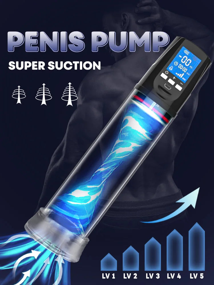 Penis Pump Vacuum Sex Toys For Male Automatic 4 Suction Modes Masturbation Extender Enlargement Sexy Toy Adult supplies 18+