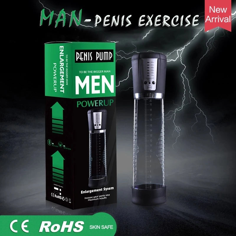 Automatic Electric Penis Vacuum Pump Thicken Penis Enlargement Enhancer Penis Sucker Sex Toys for Men Male Masturbate 18+