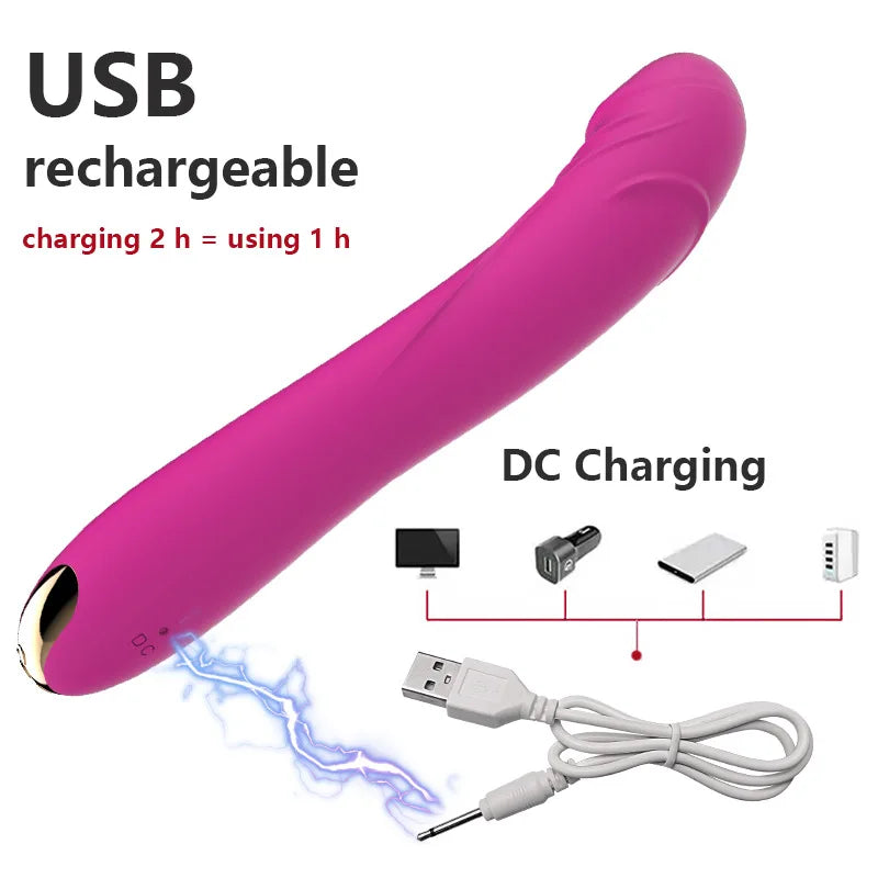 10 Modes Women's Multi Frequency Powerful Vibrating Stick Adult Sex Products Female Masturbation Massager Powerful Vibro Dildo