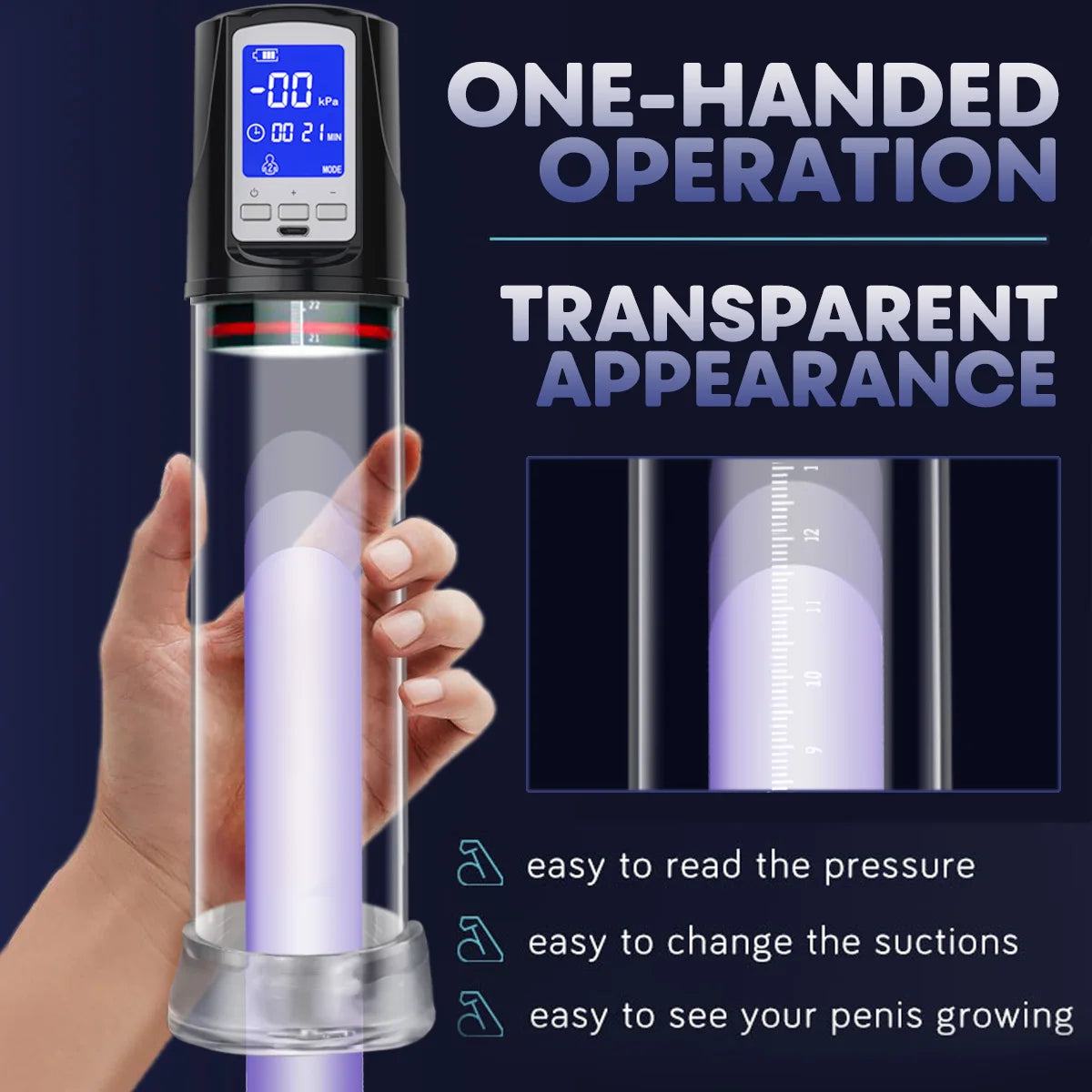 Penis Pump Vacuum Sex Toys For Male Automatic 4 Suction Modes Masturbation Extender Enlargement Sexy Toy Adult supplies 18+