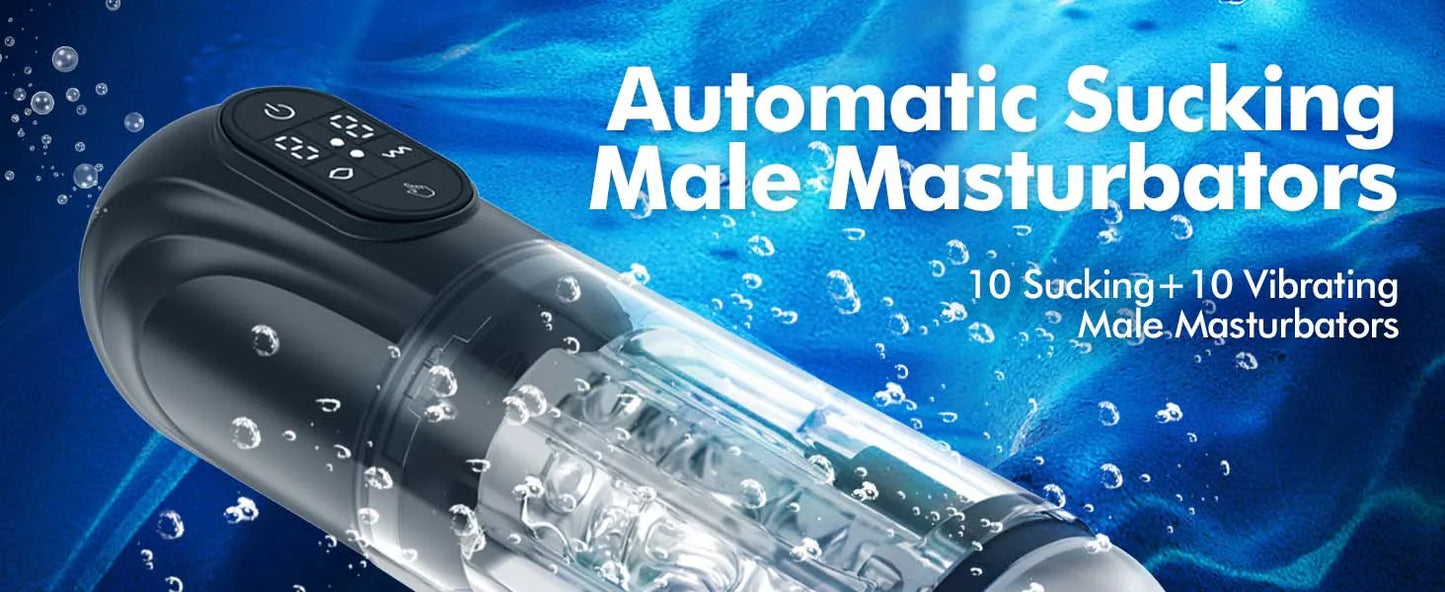 Automatic Sucking Masturbator for Men Blowjob Masturbation Cup Real Vagina Pocket Pussy Penis Pumps Male Sex Toys for Adults