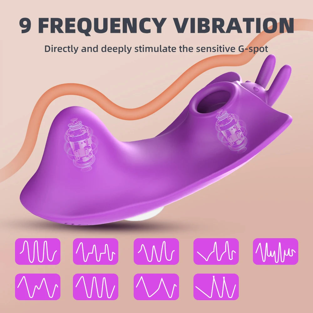 2 In 1 Bluetooth APP Sucking Vibrators Female Wearable Clit Sucker Clitoris Stimulator Adult Goods Sex Toys for Women 's Panties