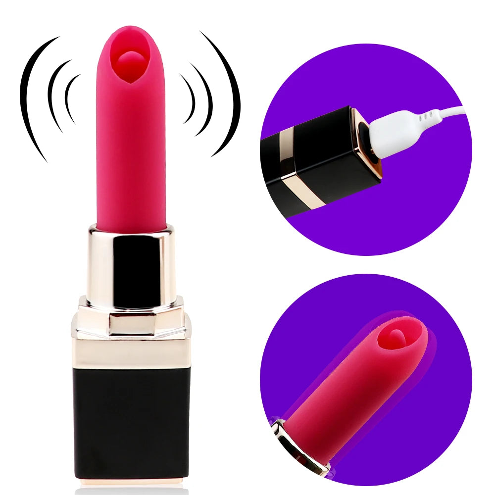 Rechargeable Mini Lipstick Vibrator Portable Bullet G-spot  Massage Clitoris Stimulator Erotic Product Sex Toys for Women Sexo