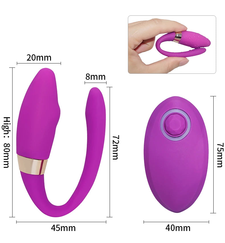 Wearable U Shaped G Spot Vibrator 10 Speed Wireless Remote Control Dildo Sex Toys for Couple Women Clitoris Stimulator Adults