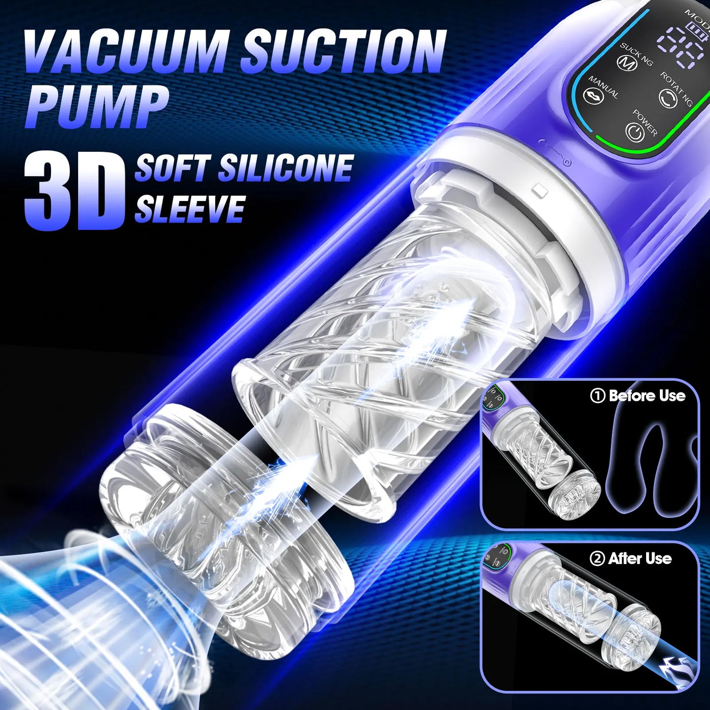 2024 Automatic Telescopic Rotation Male Masturbator Real Pocket Pussy Blowjob Machine Sex Toys for Men Piston Masturbation Cup