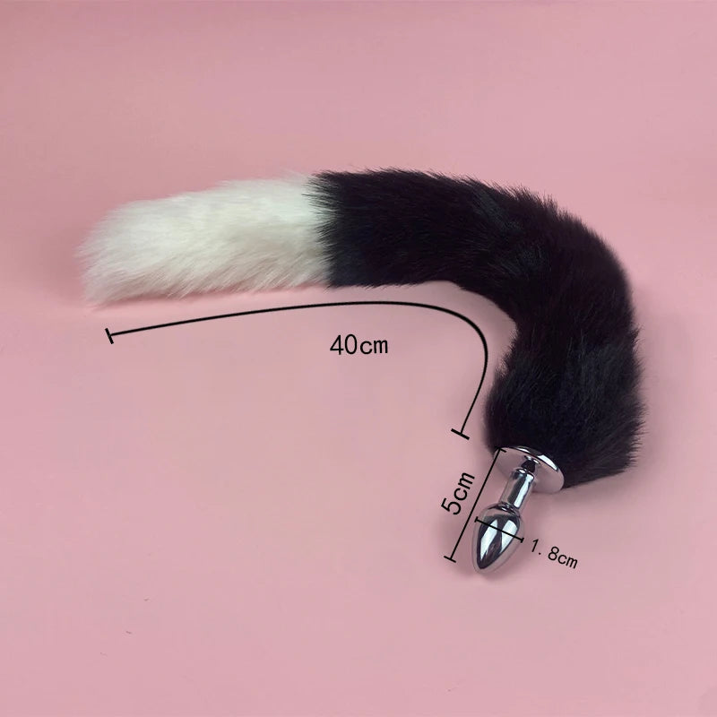 Mini Fox Anal Plug Cute Tail Anal Toys for Beginner Stainles Steel Anal Plug BDSM Game Cosplay Sex Toys for Woman Couple Men