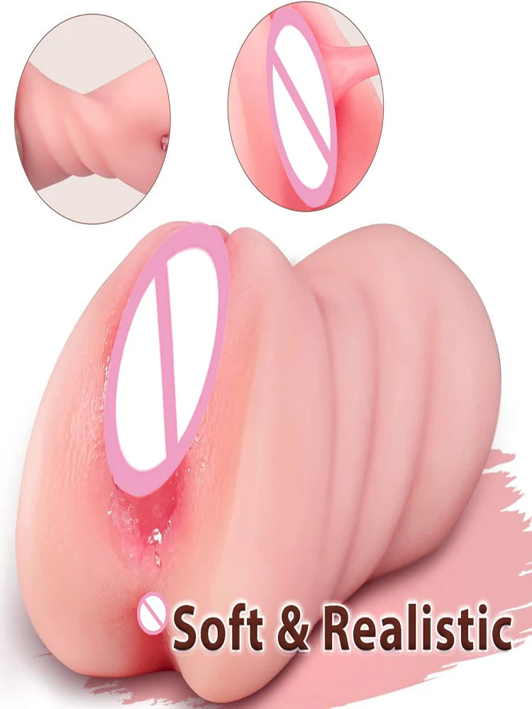 3 in 1 Artificial Vagina Male Masturbator Cup Realistic Vaginal Real Oral Vagina Anal Silicone Ass Sex Toys for Men Masturbation