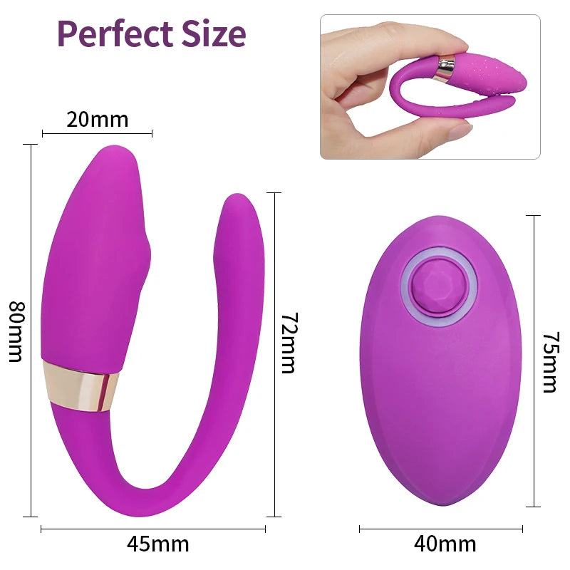 Wearable U Shaped G Spot Vibrator 10 Speed Wireless Remote Control Dildo Sex Toys for Couple Women Clitoris Stimulator Adults